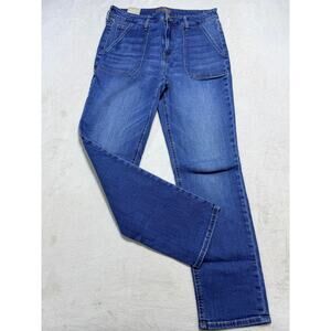 KUT from the Kloth Stevie Straight Leg Jeans Women's 8 Blue Mid Rise Stretch